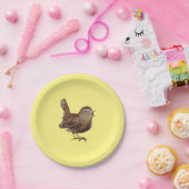 Wren Bird (Troglodytes troglodytes) Pappteller (Party)