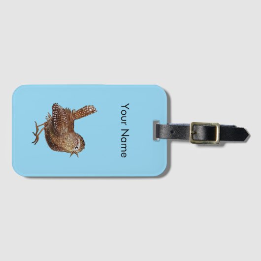 Wren Bird (Troglodytes Troglodytes) Personalisiert Gepäckanhänger (Vorderseite (Horizontal))