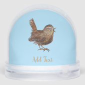 Wren Bird (Troglodytes Troglodytes) Personalisiert Schneekugeln (Rückseite)