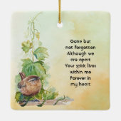  Wren Bird Vineyard Memorial Keepsake Keramikornament (Rückseite)