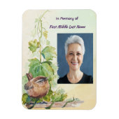 Wren Bird Vineyard Memorial Keepsake Magnet (Vertikal)