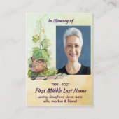  Wren Bird Vineyard Memorial Keepsake Visitenkarte (Vorderseite)