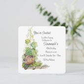 Wren Bird Vineyard Wine Tasting Birthday Einladung (Stehend Vorderseite)