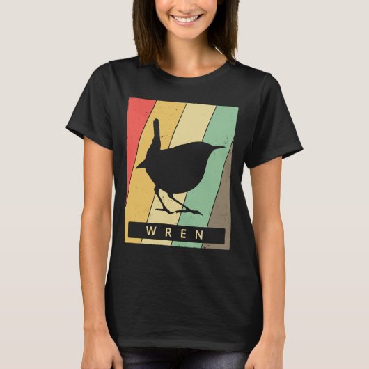 Wren Bird Vintag Retro Animal T-Shirt (Vorderseite)