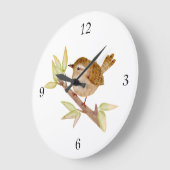 Wren Bird Wall Clock Große Wanduhr (Winkel)