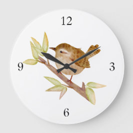 Wren Bird Wall Clock Große Wanduhr