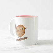 Wren Bird Zweifarbige Tasse (Vorderseite Links)