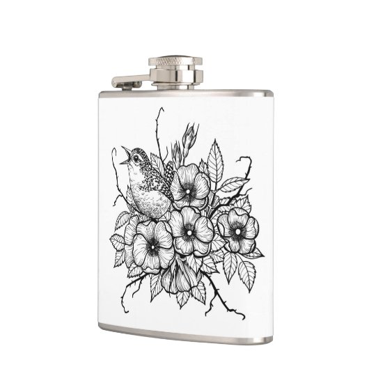 Wren-Bouquet Flachmann (Links)