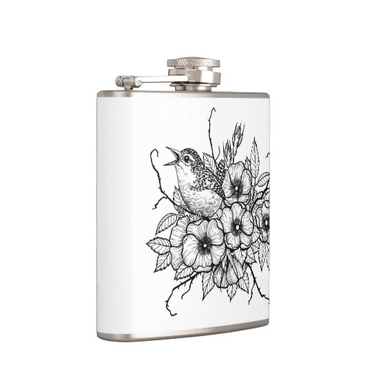 Wren-Bouquet Flachmann (Rechts)