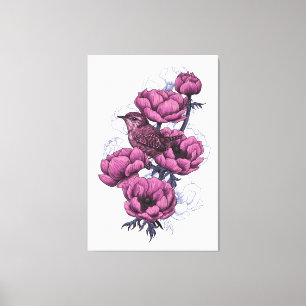 Wren-Bouquet Leinwanddruck