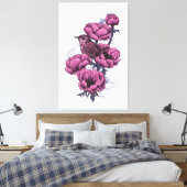 Wren-Bouquet Leinwanddruck (Insitu (Schlafzimmer))