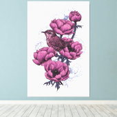 Wren-Bouquet Leinwanddruck (Insitu (Holzboden))
