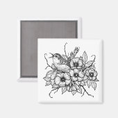 Wren-Bouquet Magnet (Vorderseite/Rückseite)