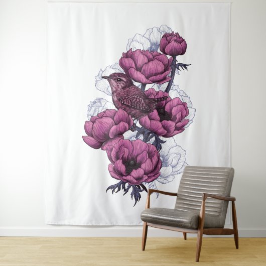 Wren-Bouquet Wandteppich (Beispiel)