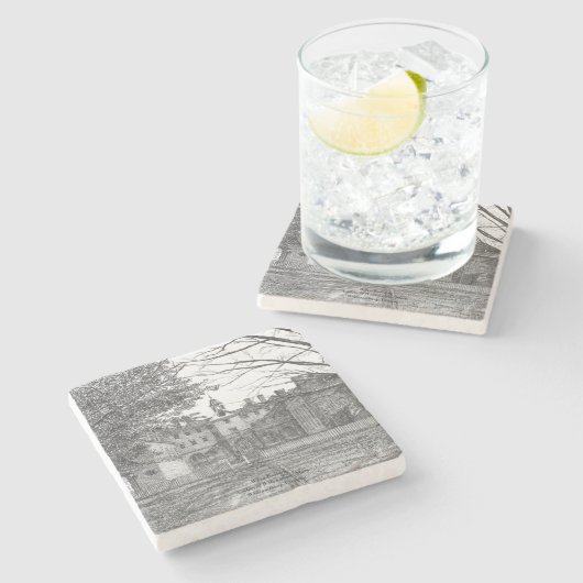 Wren Gebäude Steinuntersetzer (Seitenansicht)