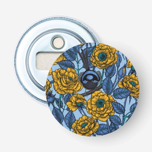 Wren in den Rose Flaschenöffner (Vorderseite)