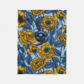 Wren in den Rose Fleecedecke (Vorderseite)