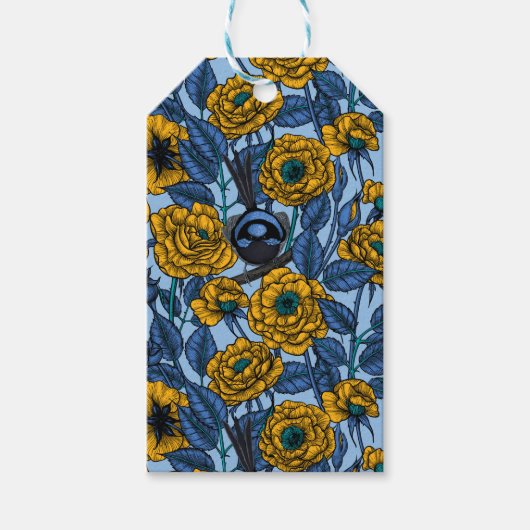 Wren in den Rose Geschenkanhänger (Vorderseite)