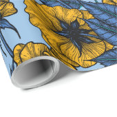 Wren in den Rose Geschenkpapier (Rolleneckpunkt)