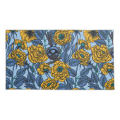 Wren in den Rose Kissenbezug (Rückseite-Links)