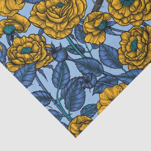 Wren in den Rose Seidenpapier (Ausschnitt)