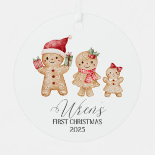 Wren Personalisiertes erstes Weihnachten für Babys Ornament Aus Metall