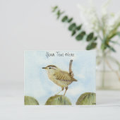 Wren Postkarte (Stehend Vorderseite)