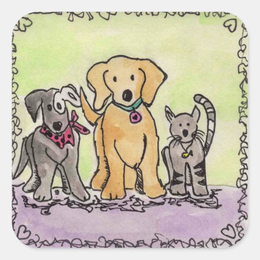 Wren, Robby und Jay Sticker (Vorderseite)