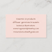 Wren Rugosa Rose Pine Cone Botanischer Garten Visitenkarte (Rückseite)