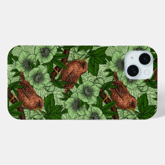 Wren und Hellebore, hellgrün Case-Mate iPhone Hülle (Rückseite (Horizontal))