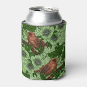 Wren und Hellebore, hellgrün Dosenkühler (Kanne Vorderseite)