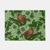 Wren und Hellebore, hellgrün Fußmatte (Vorderseite)