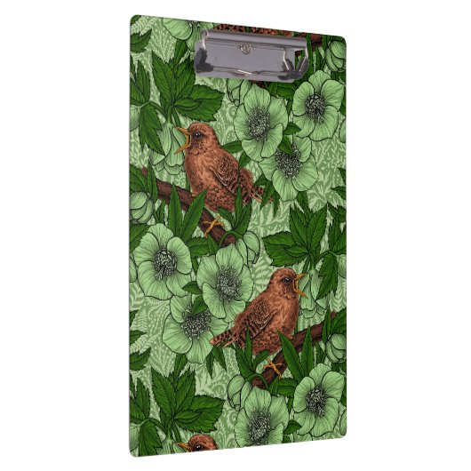 Wren und Hellebore, hellgrün Klemmbrett (Rechts)