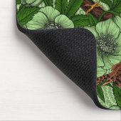Wren und Hellebore, hellgrün Mousepad (Ecke)