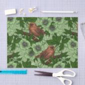 Wren und Hellebore, hellgrün Seidenpapier (Handwerk)
