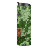 Wren und Hellebore, hellgrün Thermosbecher (Nach rechts gedreht)