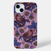 Wren und Hellebore, rosa und violett Case-Mate iPhone Hülle (Rückseite)