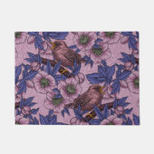 Wren und Hellebore, rosa und violett Fußmatte (Vorderseite)