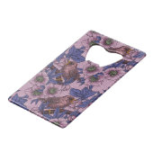 Wren und Hellebore, rosa und violett Geldbeutel Flaschenöffner (Rückseite Schrägansicht)