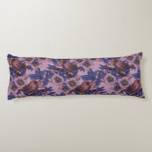 Wren und Hellebore, rosa und violett Seitenschläferkissen (Rückseite)