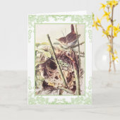 Wren Vintage Geburtstagskarte Karte (Gelbe Blume)