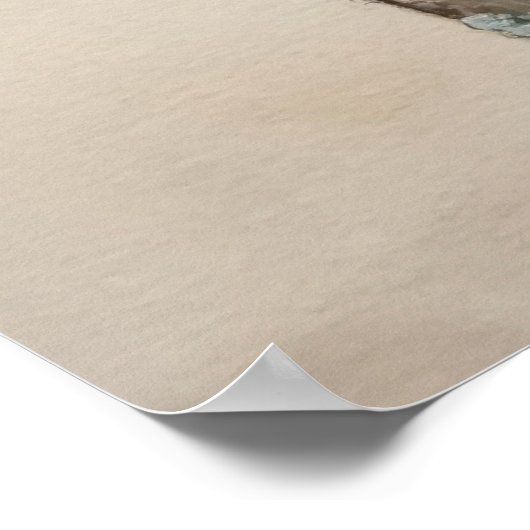 "Wrenagon" - Fantasy Wizard Vogelposter Poster (Ecke)