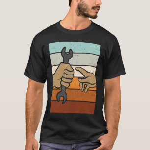 Wrench Adam Michelangelo Tool Handwerker Vintag T-Shirt