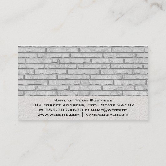 Wrench Hammer | Background der Mauer Visitenkarte (Rückseite)