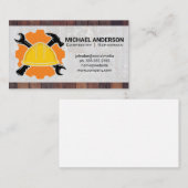 Wrench Hammer | Bau Blue Collar Visitenkarte (Vorne/Hinten)