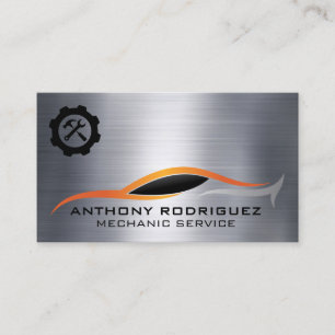 Wrench Hammer Icon   Illustration des Sportwagens Visitenkarte