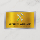 Wrench Hammer | Metallisch Visitenkarte (Vorderseite)