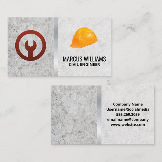 Wrench Icon | Hardhat Visitenkarte (Vorne/Hinten)