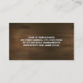 Wrench Icon | Holzrahmen Visitenkarte (Rückseite)