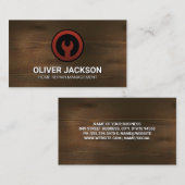 Wrench Icon | Holzrahmen Visitenkarte (Vorne/Hinten)